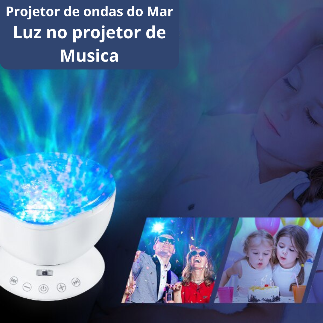 Projetor de LED Ocean e som
