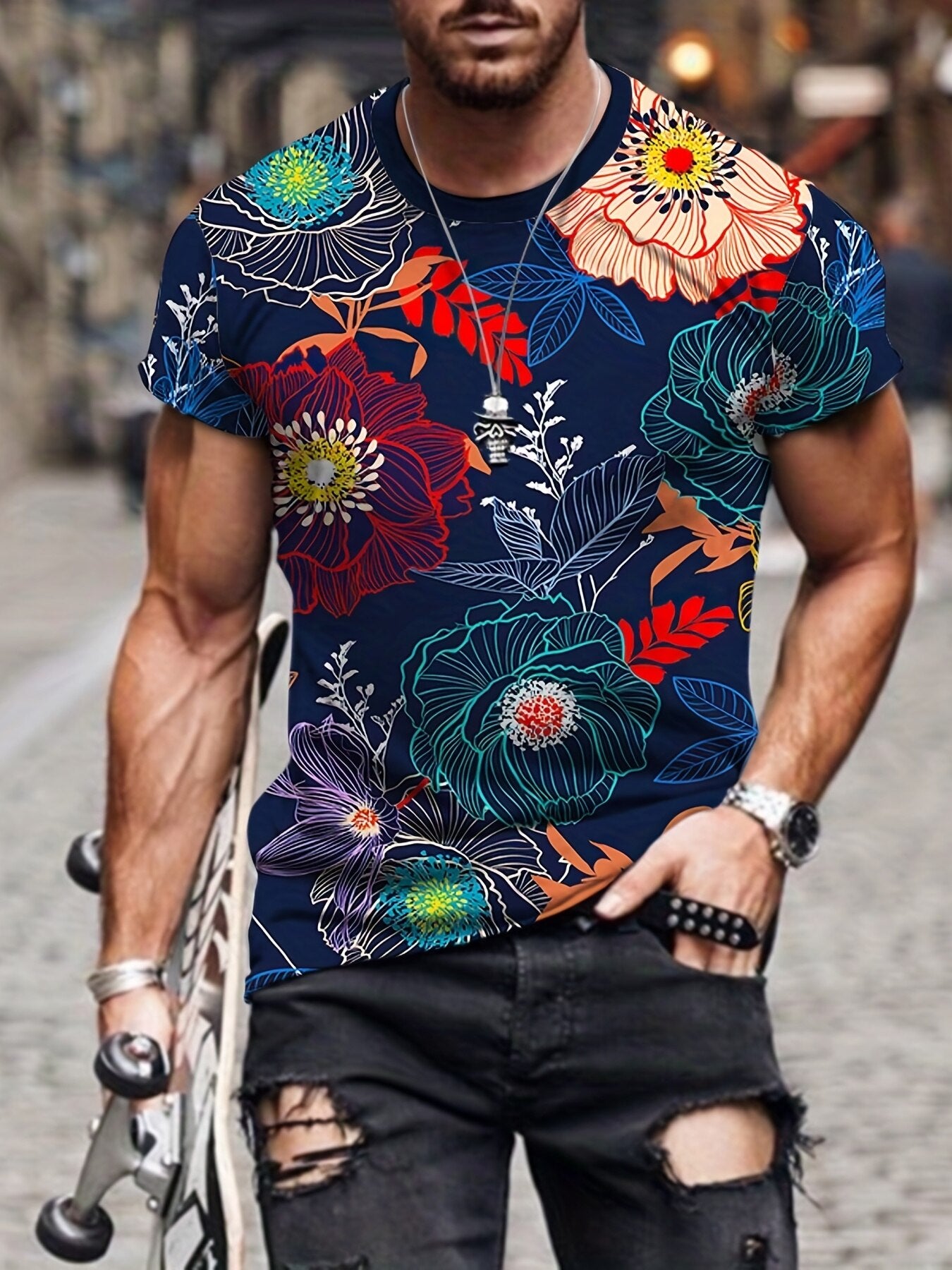 Camiseta masculina de manga curta