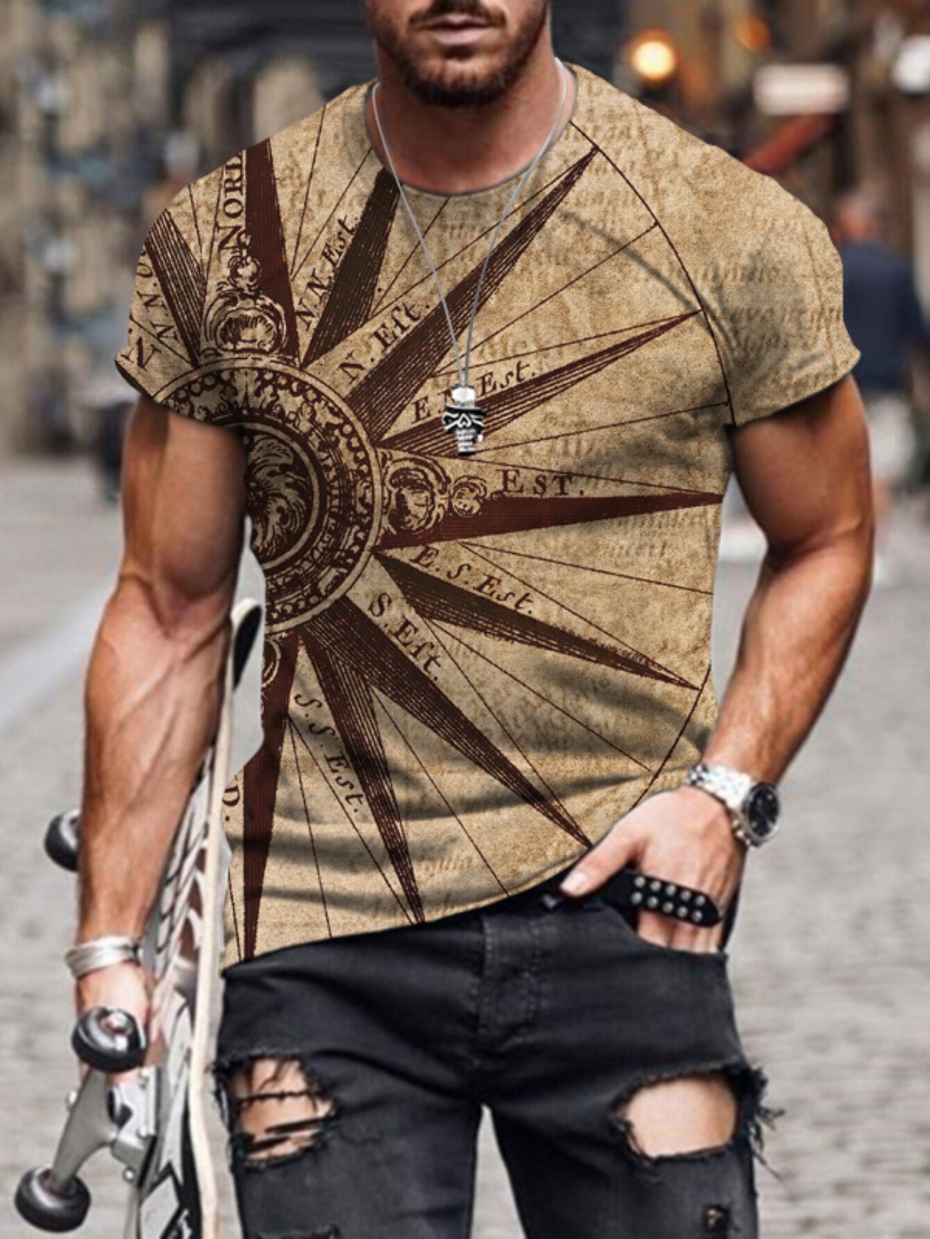 Camiseta masculina de manga curta