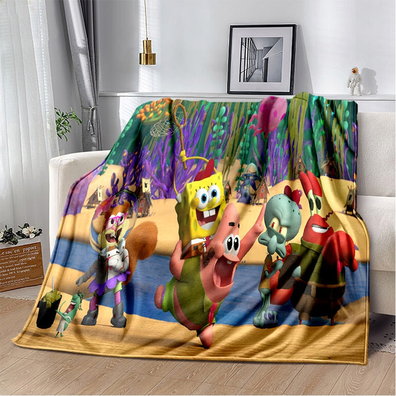 Cobertor Cartoon Bob Esponja & Cia