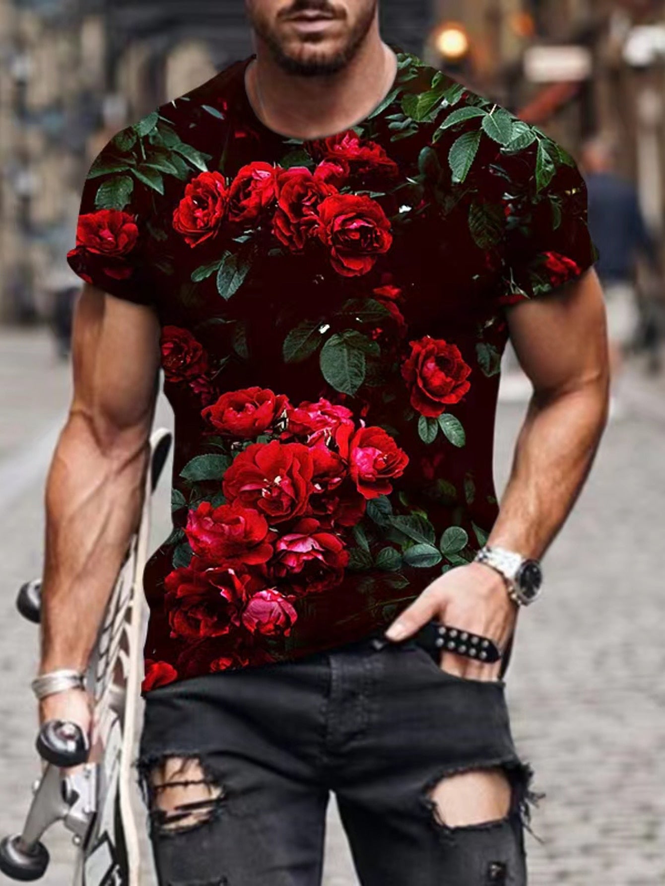 Camiseta masculina de manga curta