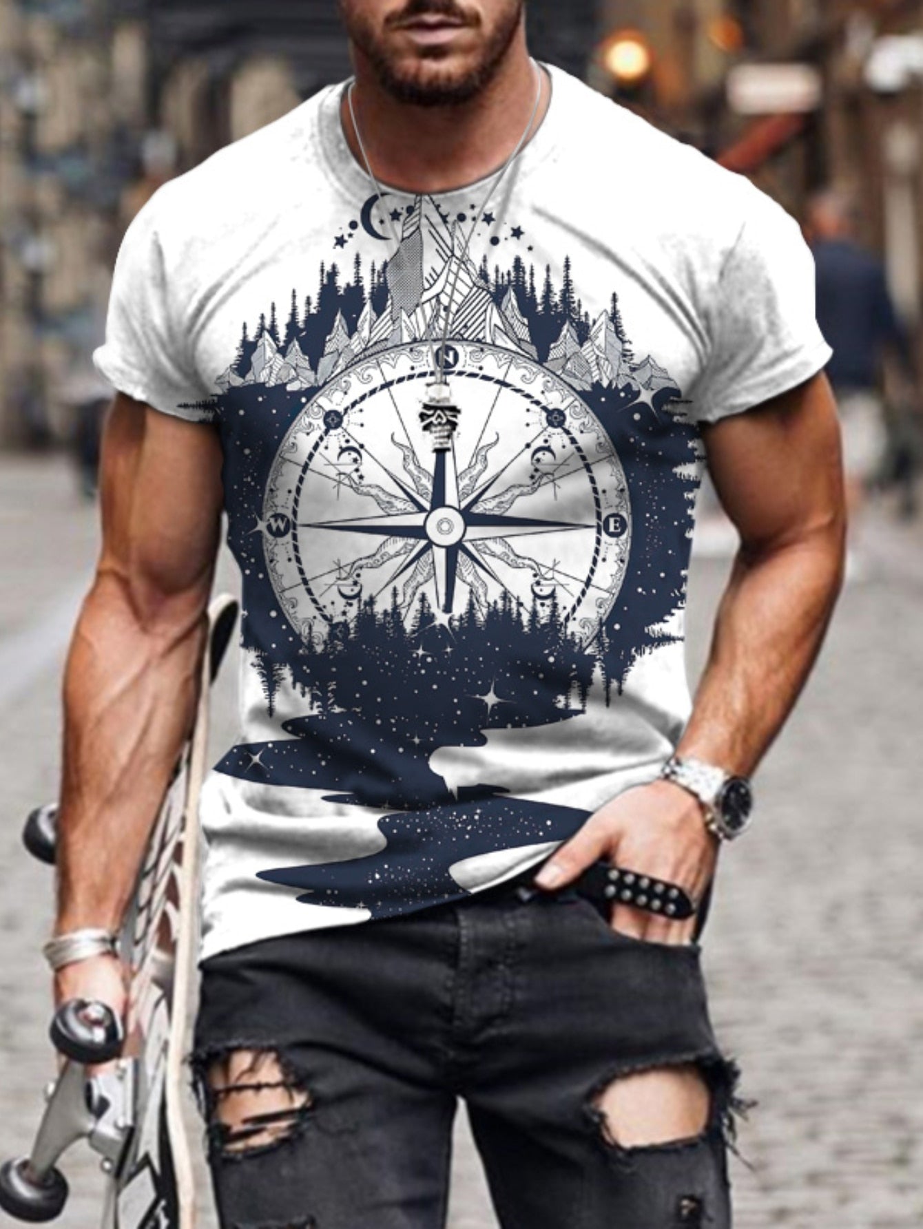 Camiseta masculina de manga curta