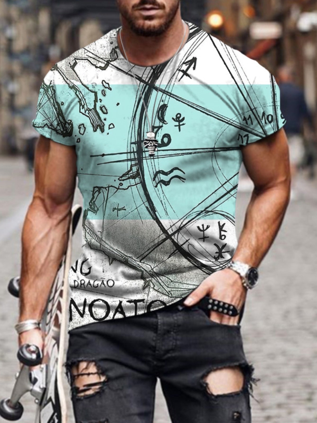 Camiseta masculina de manga curta